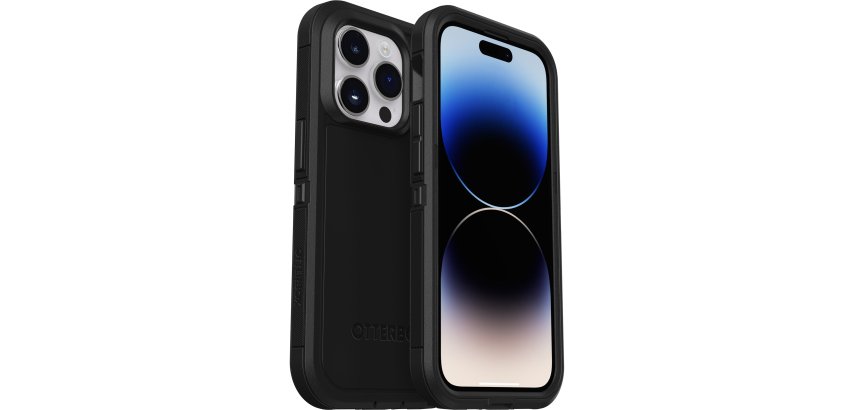 OtterBox Defender XT-hoes voor iPhone 14 Pro met MagSafe, schokbestendig, valbestendig, ultrarobuust, 5x getest volgens militaire standaard, Zwart, Geen retailverpakking