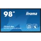 iiyama TE9812MIS-B3AG affichage de messages En forme de kiosk 2,49 m (98") LCD Wifi 400 cd/m² 4K Ultra HD Noir Écran tactile Intégré dans le processeur Android 11 24/7