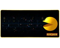 Konix PacMan Alfombrilla de escritorio XL para juegos Negro, Azul, Amarillo