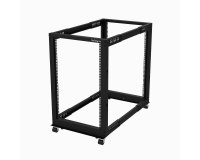 StarTech.com Rack Serveur Mobile 18U 4 Poteaux, Rack Réseau 19" 4 Poteaux avec Roulettes, Rack Roulant avec Profondeur Ajustable pour PC/AV/Données/Informatique - Roulettes, Pieds de nivellement ou Fixation au Sol