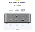 StarTech.com Dock Thunderbolt 5, Double 8K 60Hz, Triple 4K pour Windows, Jusqu'à Double 6K 60Hz pour Mac - Station d'Accueil TB5 et USB4 avec Transfert Max. 120 Gbps, PD 140W, Téléphone 30W, USB 10 Gbps