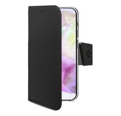 Celly WALLY funda para teléfono móvil 17 cm (6.7") Funda cartera Negro