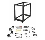 StarTech.com Server Rack a 4 Montanti 18U Open Frame, Armadio Rack di Rete 19" con Ruote, piedini di livellamento/montaggio a pavimento, Quadro Rack Scorrevole/profondità regolabile per apparecchiature AV/Dati/IT