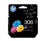 HP 308 Doppelpack Original-Tintenpatronen Schwarz/Dreifarbig