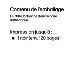 HP 304 Cartouche d’encre noire authentique