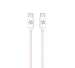 Celly USBCUSBCCOTTPK cavo USB 1,5 m USB C 60 W Rosa, Bianco