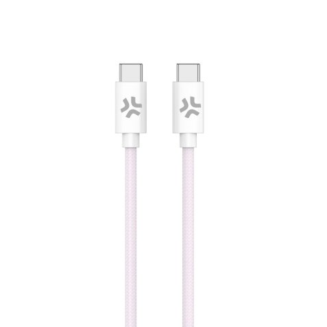 Celly USBCUSBCCOTTPK cable USB 1,5 m USB C Rosa, Blanco