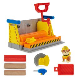 Rubble & Crew, Officina di Rubble, giocattoli da costruzione con sabbia e personaggio di Rubble, giocattoli per bambini e bambine dai 3 anni in su