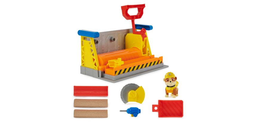 Rubble & Crew , Officina di Rubble, giocattoli da costruzione con sabbia e personaggio di Rubble, giocattoli per bambini e bambine dai 3 anni in su