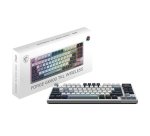 MSI FORGE GK600 TKL WIRELESS SKY IT tastiera Gaming USB + Bluetooth QWERTY Italiano Blu, Bianco