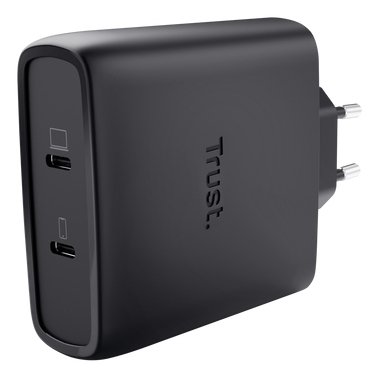Trust Maxo Cargador GaN USB-C de 2 puertos de 100 W - Blanco
