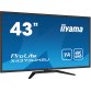 iiyama ProLite X4373UHSU-B1 écran plat de PC 108 cm (42.5") 3840 x 2160 pixels 4K Ultra HD Noir
