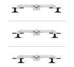 Neomounts DS65S-950WH2 Support d'écran à fixer 24-34" - ressort à gaz - Topfix - multiréglable - arrêt 180°