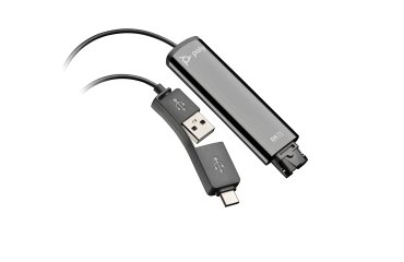 HP Poly Adaptador negro DA75 USB a QD compatible con TAA