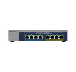 NETGEAR MS108EUP Géré L2/L3 2.5G Ethernet (100/1000/2500) Connexion Ethernet, supportant l'alimentation via ce port (PoE) Gris