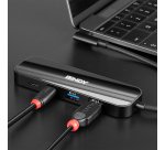 Lindy 43334 hub de interfaz USB 3.2 Gen 2 (3.1 Gen 2) Type-C 10000 Mbit/s Negro
