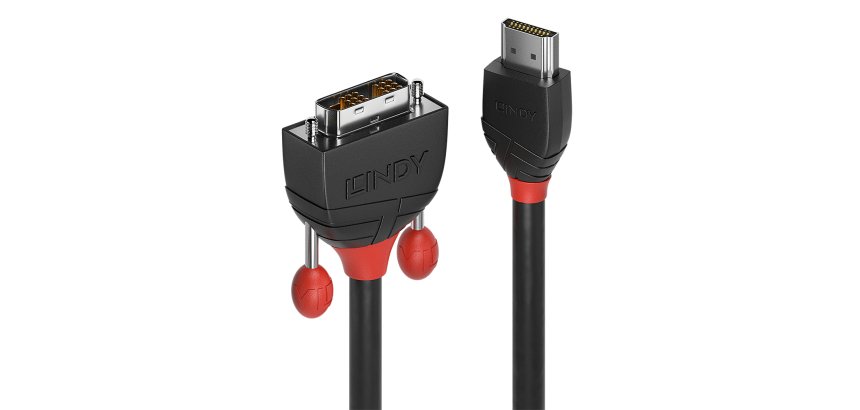 Lindy 36270 adaptador de cable de vídeo 0,5 m HDMI tipo A (Estándar) DVI-D Negro