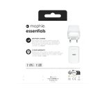 mophie essentials 20W USB-C PD wall adapter Universel Blanc Secteur Charge rapide Intérieure