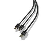 Steelplay Cable Dual Play & Charge Pour Manettes - Noir (PS4)