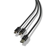 Steelplay Cable Dual Play & Charge Pour Manettes - Noir (PS4)