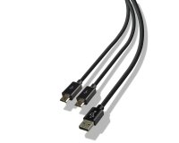 Steelplay Cable Dual Play & Charge Pour Manettes - Noir (PS4)