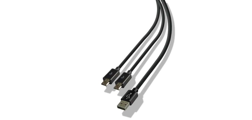 Steelplay Cable Dual Play & Charge Pour Manettes - Noir (PS4)