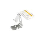 StarTech.com Phone and Tablet Stand - Foldable Universal Mobile Device Holder for Smartphones & Tablets - Adjustable Multi-Angle Ergonomic Cell Phone Stand for Desk - Portable - Silver