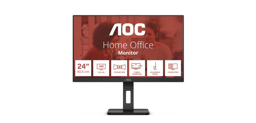 AOC E3 24E3QAF écran plat de PC 60,5 cm (23.8") 1920 x 1080 pixels Full HD LCD Noir