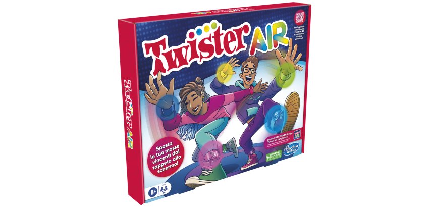 Hasbro Gaming Twister Air, gioco Twister con app per realtà aumentata, si collega a dispositivi smart, giochi attivi per feste, dagli 8 anni in su
