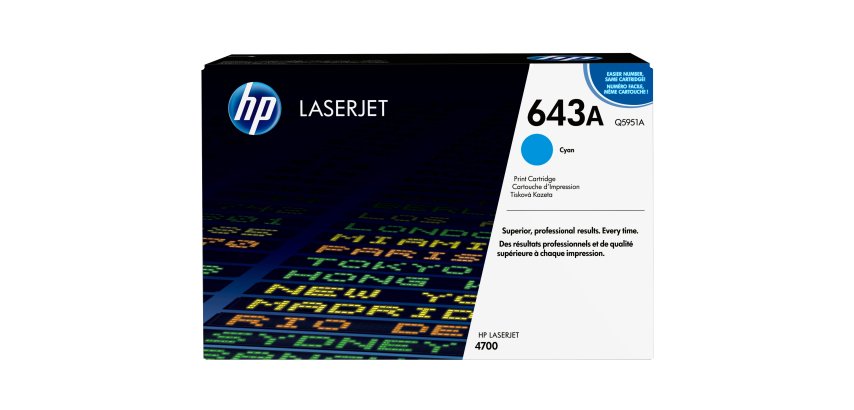 HP 643A toner LaserJet cyan authentique