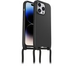 OtterBox React Necklace hoesje met MagSafe voor iPhone 14 Pro Max, ultradunne beschermhoes met verstelbare en afneembare kettingriem, getest volgens militaire standaard, Zwart