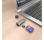 AISENS Lector De Tarjetas SD, Micro SD, MMC, Rs-MMC, MMC Micro, USB-C, Gris