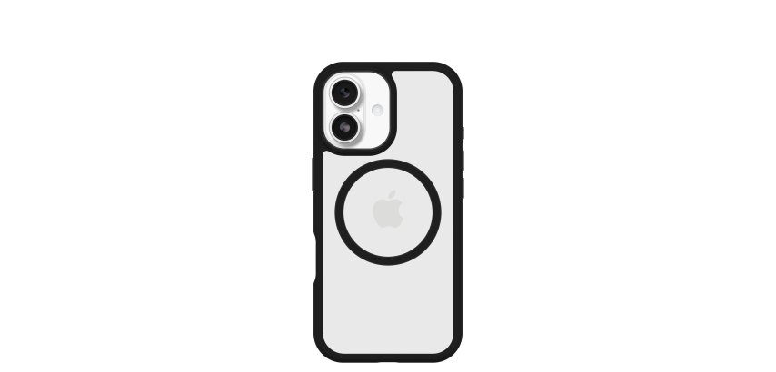 OtterBox React MagSafe Series pour Apple iPhone 17, noir Crystal, transparente/noir