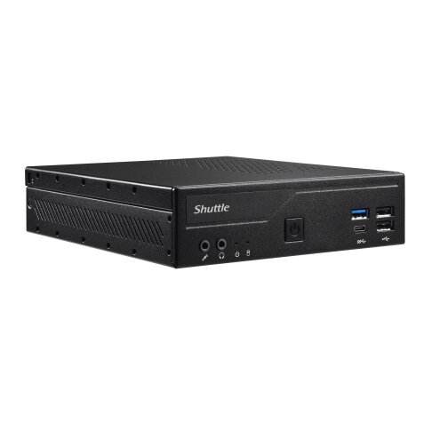 Shuttle Slim PC DH610S, S1700, 1x HDMI, 1x DP, 1x 2.5", 2x M.2, 1x LAN (Intel 1G), fonctionnement permanent 24/7, attaches VESA