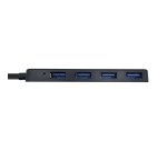 AISENS Hub USB 3.0, Tipo A/M - 4 x Tipo A/H, Negro, 30 cm