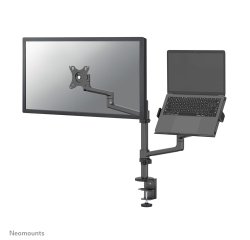 Neomounts DS20-425BL2 Monitorarm met laptophouder 17-27" - ruimtebesparend