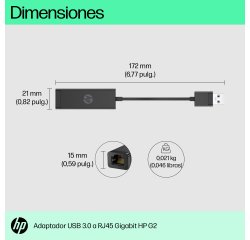 HP Adaptador de USB 3.0 a Gigabit RJ45 G2