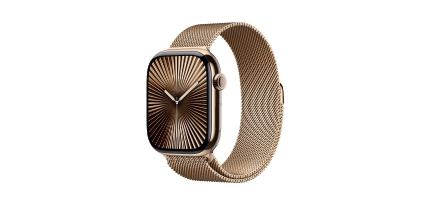 Apple Watch Series 10 OLED 46 mm Numérique 416 x 496 pixels Écran tactile 4G Or Wifi GPS (satellite)