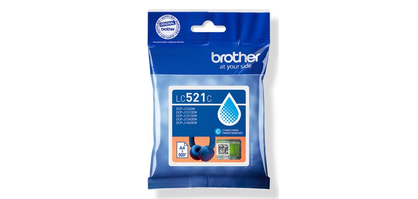 Brother inktcartridge, 500 pagina's, OEM LC-521C, cyaan