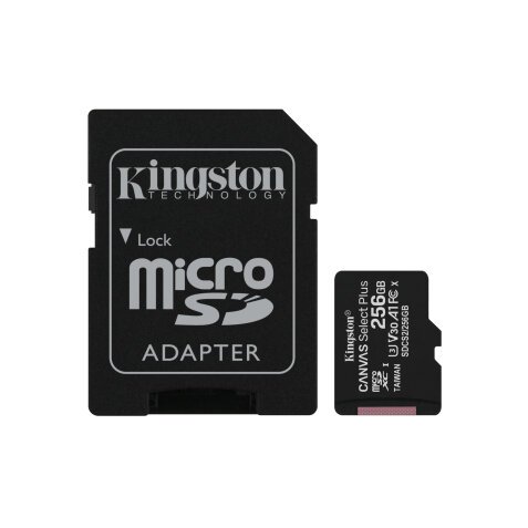 Kingston Technology Tarjeta micSDXC Canvas Select Plus 100R A1 C10 de 256 GB + ADP