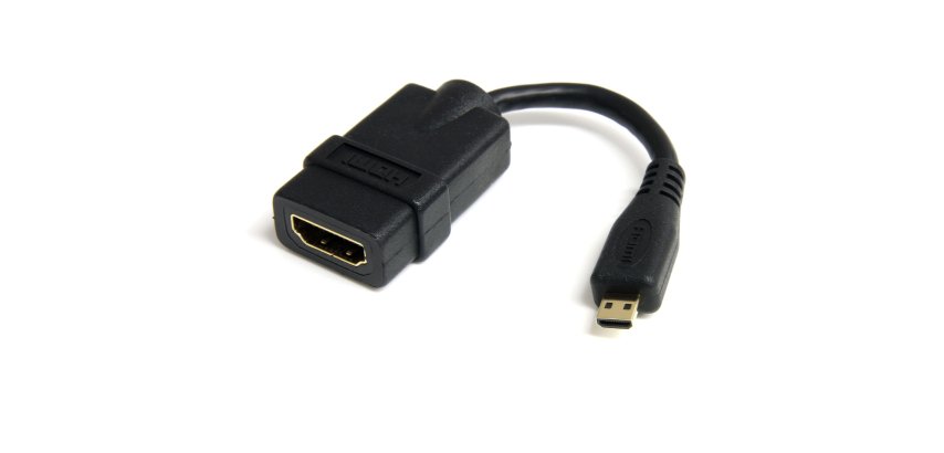 StarTech.com Adaptateur Micro HDMI vers HDMI - 4K 30Hz - Câble/Dongle Convertisseur Micro HDMI Type-D Haute Vitesse vers HDMI 1.4 - Résistant - Écrans, TV & Affichages Ultra HD HDMI - M/F