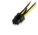 StarTech.com Câble adaptateur d'alimentation pour carte vidéo - 2x SATA vers PCIe 6 broches - 15 cm