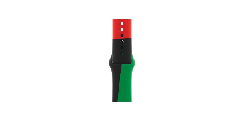 Apple MUQ53ZM/A Accesorios para dispositivos vestibles inteligentes Grupo de rock Negro, Verde, Rojo Fluoroelastómero