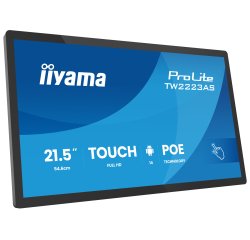 iiyama TW2223AS-B3P Écran d'affichage dynamique Écran plat interactif 54,6 cm (21.5") Wifi 450 cd/m² Full HD Noir Écran tactile Intégré dans le processeur Android 24/7