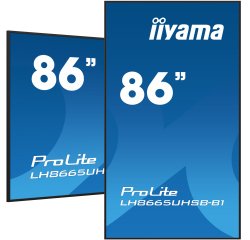 iiyama LH8665UHSB-B1 Écran d'affichage dynamique En forme de kiosk 2,18 m (86") LED Wifi 800 cd/m² 4K Ultra HD Noir Intégré dans le processeur Android 11 24/7