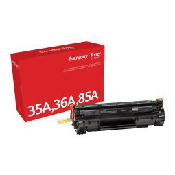 Everyday El tóner ™ Negro de Xerox es compatible con HP 35A/ 36A/ 85A/ (CB435A/ CB436A/ CE285A/ CRG-125), Capacidad estándar