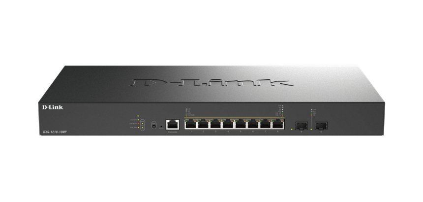 D-Link DXS-1210-10MP/E commutateur réseau Géré L2+ 10G Ethernet (100/1000/10000) Connexion Ethernet, supportant l'alimentation via ce port (PoE) Noir