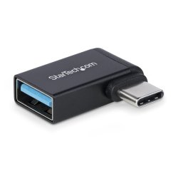 StarTech.com Adaptateur USB-C vers USB-A, Coudé à Droite, USB 5Gbps, 3A, Convertisseur USB-C Mâle vers USB-A Femelle, Boîtier Métallique Durable - Compatible Thunderbolt