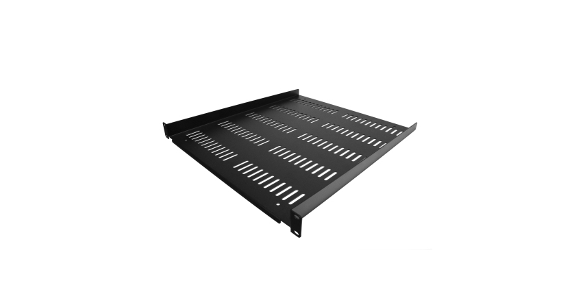 StarTech.com Étagère Rack 19 pouces 1U - Plateau Rackable Universel Ventilé - Étagère Baie de Brassage - Étagère Cantilever Rack 19" - Capacité 25kg - Rangement Rack Informatique - Profondeur 50cm (20"), Noir