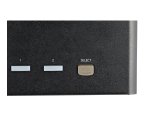 StarTech.com Switch KVM 2 Ports Quadruple Écran DisplayPort - 4K 60Hz UHD HDR - Concentrateur KVM 4K DP 1.2 avec 2 Ports USB 3.0 (5Gbps) & 4 Ports USB 2.0 HID, Audio - Commutation Raccourci Clavier - TAA